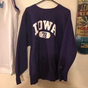 Vintage Champion University of Iowa Crewneck